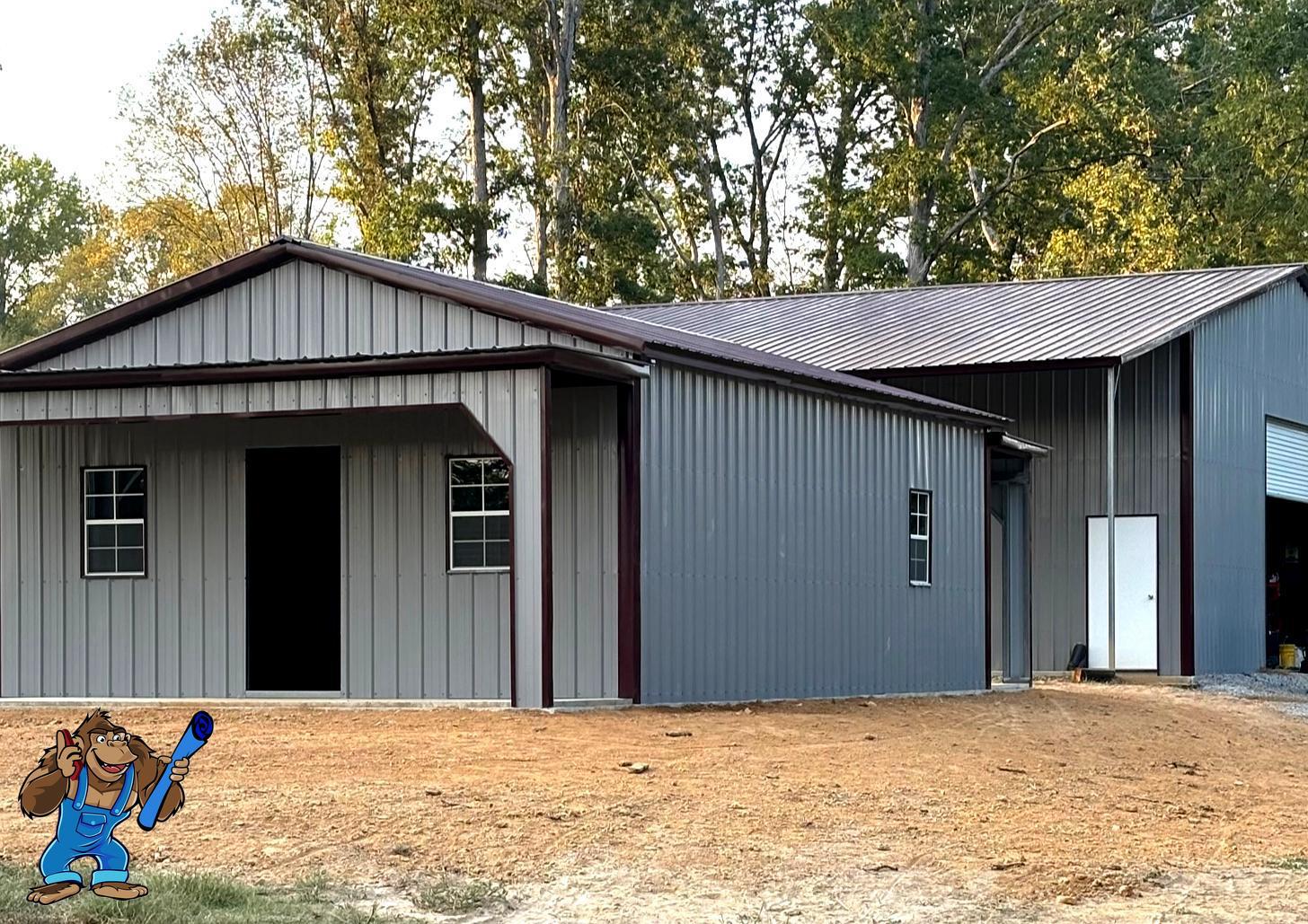 New metal building construction completed by Gorilla Building