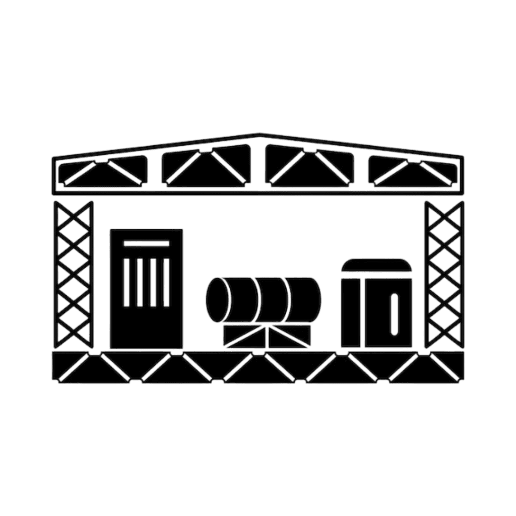 Warehouse storage equipment icon